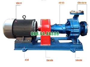 Bơm dầu gia nhiệt RY125-80-160 Lưu lượng 160 m3/h, công suất 22 kW, cột áp 50 m